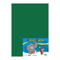 CARTA  Karton kreslící A3 180g/50 listů tm. zelený