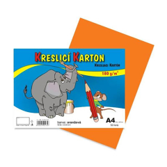 CARTA  Karton kreslící A4 180g / 50 list. oranžový