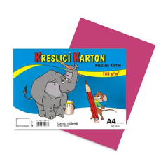 CARTA  Karton kreslící A4 180g / 50 list. růžový
