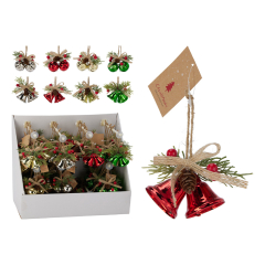 Závěsná dekorace - Zvonky 8 cm (mix 4 barev)