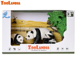 Zoolandia panda s mláďaty a doplňky v krabičce