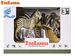 Zoolandia zebra s mládětem 5-12cm v krabičce