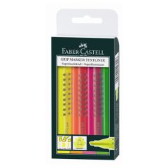 Zvýrazňovač Faber-Castell Grip Textliner R / 4 set