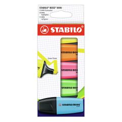 Zvýrazňovač - STABILO BOSS MINI - 5 ks balení - s 5 různými barvami