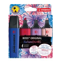 Zvýrazňovač STABILO BOSS ORIGINAL NatureCOLORS Wildflower (sada 4 ks)