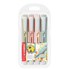 Stabilo  Zvýrazňovač - STABILO swing cool NatureCOLORS - 4 ks sada