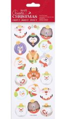 Docrafts  DO samolepky PMA 828909 vánoční Face Baubles
