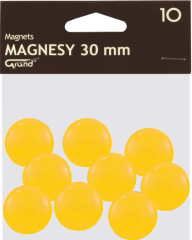 magnet v plastu kulatý 30mm 10ks žlutý 130-1698