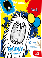 balónky 50ks Fiorello bílé metal 170-2739