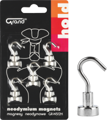 magnet neodymový 12mm s háčkem GR-N512H 5ks 130-1966