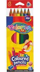 Colorino  pastelky Colorino trojhranné Jumbo  6ks + ořezávátko