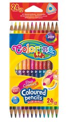 Colorino  pastelky Colorino trojhranné 24 barev/12ks oboustranné