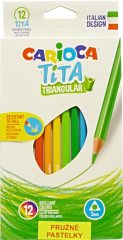 Carioca  pastelky Carioca Tita trojhranné pružné 12ks