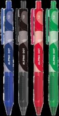 kuličkové pero Alpino Dot 1,0mm zelené 1/4 stojánku 000413 (010)