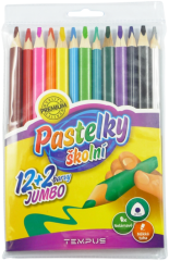 pastelky   Tempus 1313 trojhranné jumbo 12+2 barvy