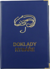 pouzdro na rybářské doklady modré