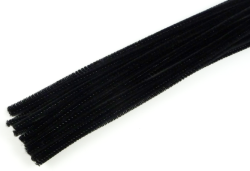 TEMPUSCreative  drát plyšový 30cm černý 20ks