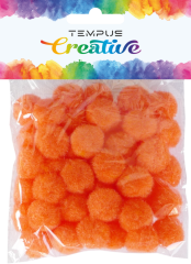 pom poms 20mm oranžový 50ks