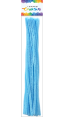 drát plyšový 30cm modrý světlý 20ks