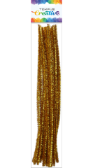 drát plyšový 30cm metal.zlatý 20ks