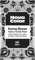 Novacolor  barva na textil prášková šedá 12g NC-908