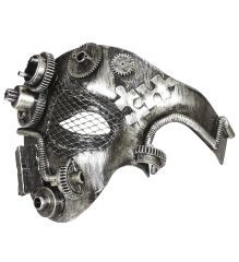 Widmann Škraboška steampunk  stříbrná luxusní