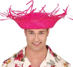 Fiestas Guirca Slaměný klobouk unisex růžový