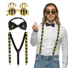 Boland  Boland Sada doplňků Dolar (brýle, motýlek a šle)
