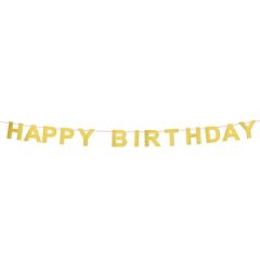 Boland Girlanda Happy birthday zlatá