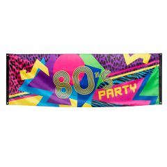 Boland Dekorace na zeď vlajka s nápisem 80´s party