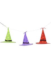 Smiffys  Smiffys Girlanda  3 svítících čarodějnických klobouků