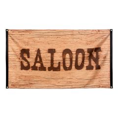 Boland Vlajka s nápisem SALOON westernová
