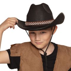 Boland Černý dětský kovbojský klobouk se stuhou