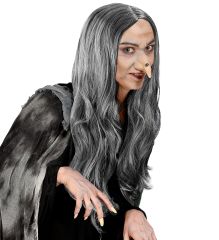 Widmann Čarodějnická karnevalová paruka šedivá