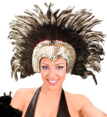 Widmann Péřová čelenka Kabaret stříbrná
