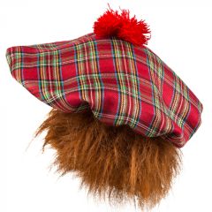 Boland Skotský baret s vlasy červený