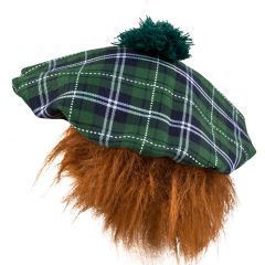 Boland Skotský baret s vlasy zelený