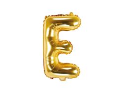 PartyDeco Foliové písmeno E zlaté 35 cm