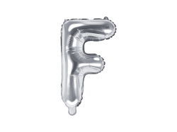 PartyDeco Foliové písmeno F stříbrné 35 cm