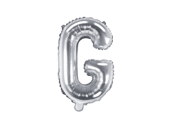 PartyDeco Foliové písmeno G stříbrné 35 cm