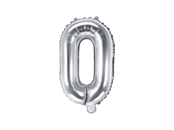 PartyDeco Foliové písmeno O stříbrné 35 cm