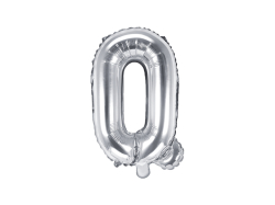 PartyDeco Foliové písmeno Q stříbrné 35 cm