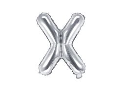 PARTYDECO  PartyDeco Foliové písmeno X stříbrné 35 cm