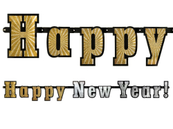 PartyDeco Girlanda Happy New Year