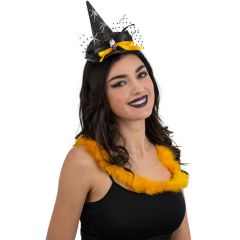 Carnival Toys Čarodějnický klobouček s lebkou na čelence