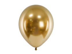PARTYDECO  PARTYDECO Latexové balónky zlaté lesklé 10 ks
