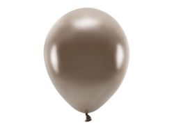 PARTYDECO Sada 10 hnědých metalických balónků 30 cm