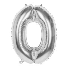 Boland  Foliová číslice 0 stříbrná -86 cm