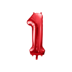 Foliová číslice- 1 červená -86 cm