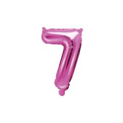 Foliová číslice 7 - růžová - 35cm